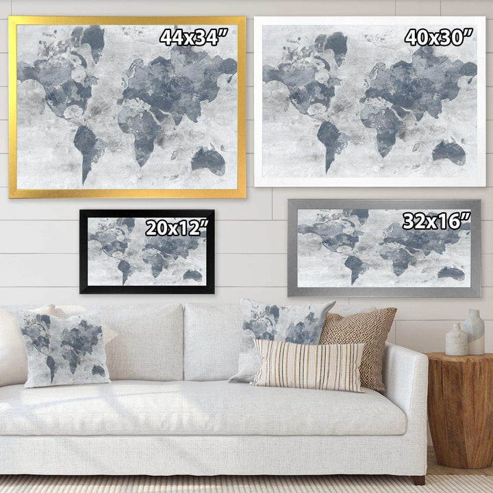Golden Grey World Neutral - Traditional Wall Art Prints