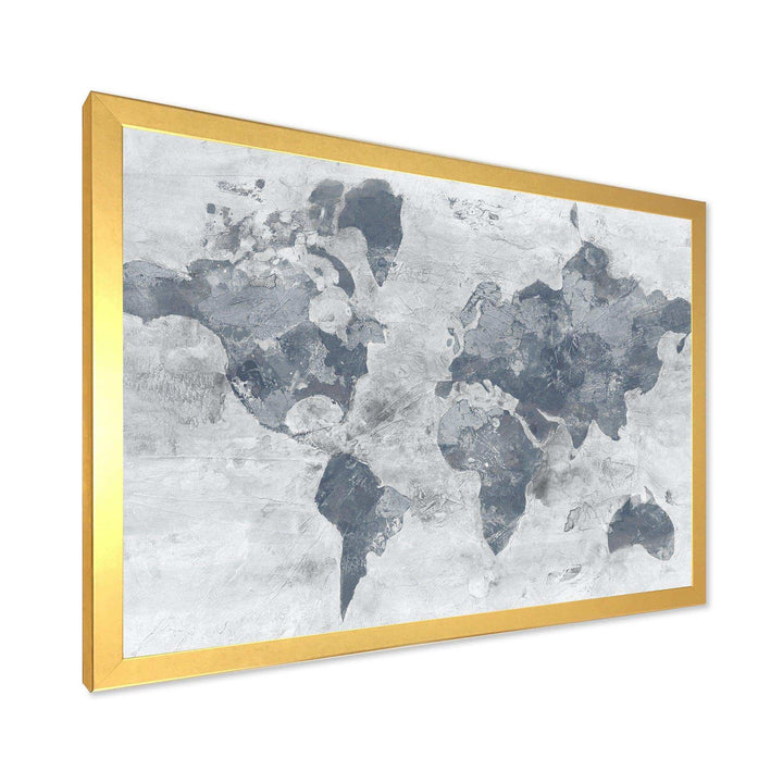Golden Grey World Neutral - Traditional Wall Art Prints