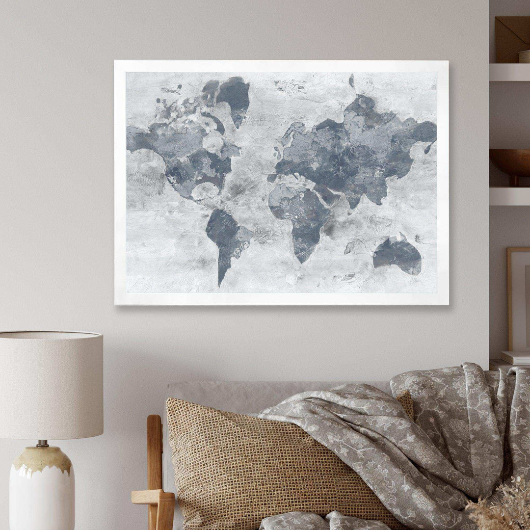 Golden Grey World Neutral - Traditional Wall Art Prints