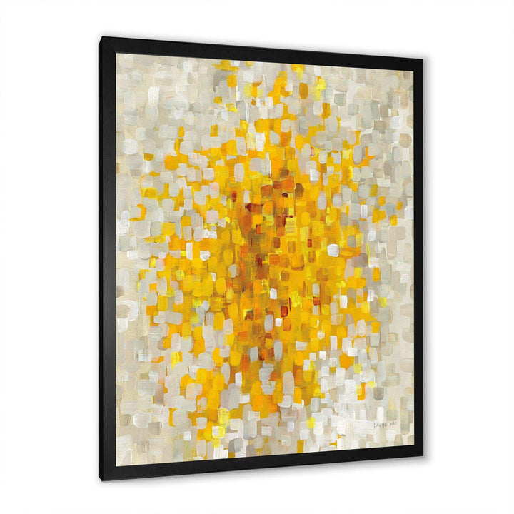 Glam Yellow Explosion Blocks - Modern Living Room Wall Decor