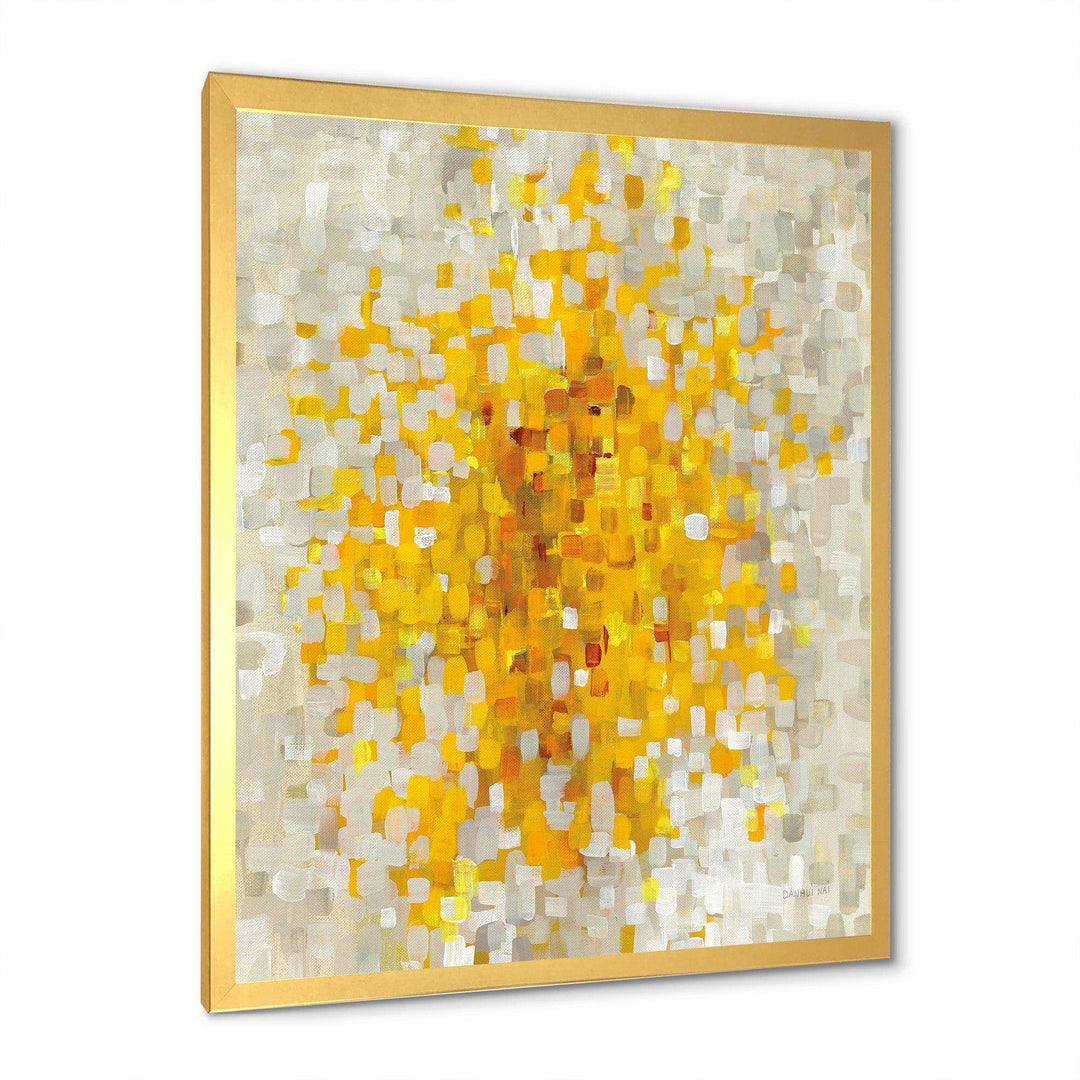 Glam Yellow Explosion Blocks - Modern Living Room Wall Decor