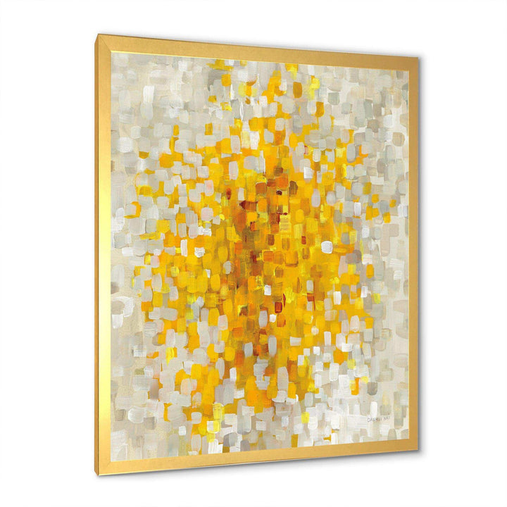 Glam Yellow Explosion Blocks - Modern Living Room Wall Decor
