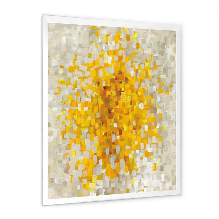 Glam Yellow Explosion Blocks - Modern Living Room Wall Decor