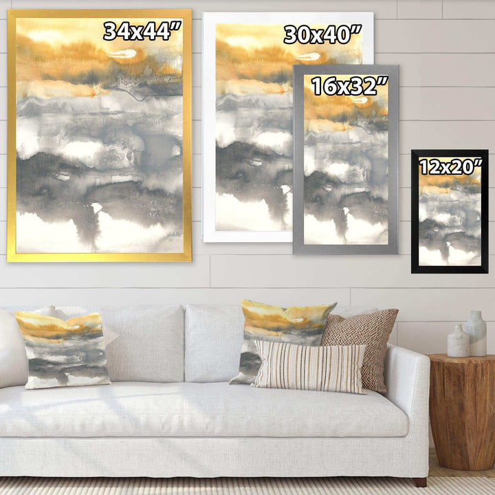 Gold Glamour Direction II - Modern Canvas Wall Art
