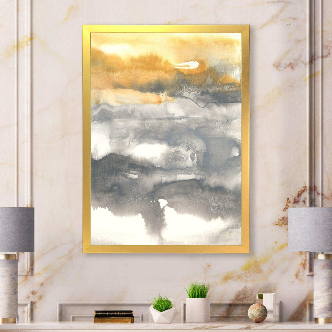 Gold Glamour Direction II - Modern Canvas Wall Art