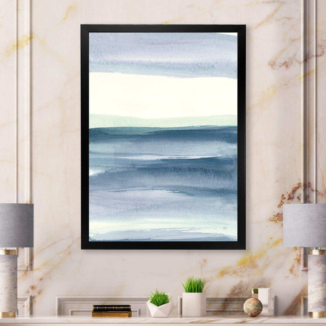Mint Indigo Dawn I - Farmhouse Living Room Wall Decor