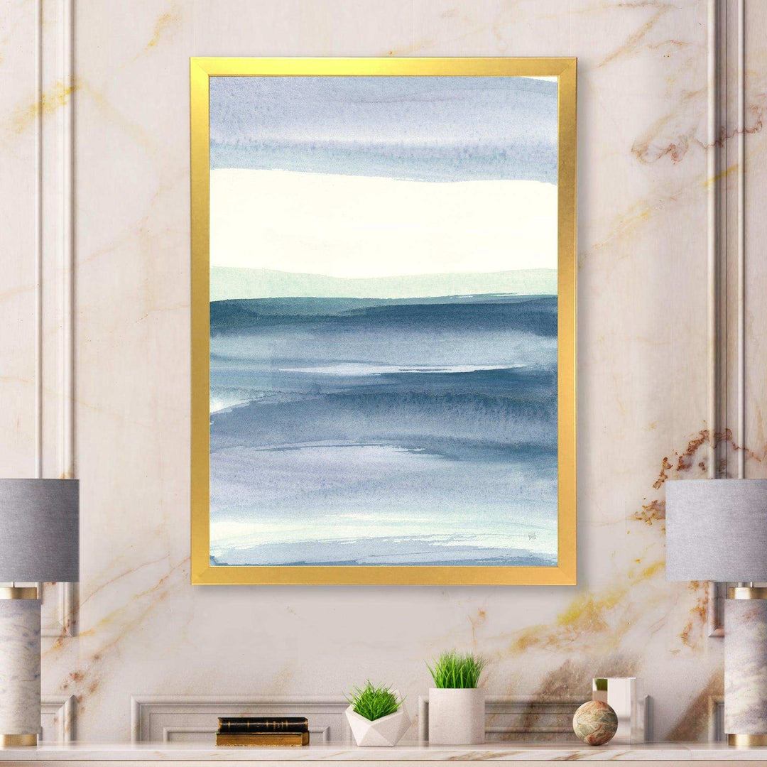 Mint Indigo Dawn I - Farmhouse Living Room Wall Decor