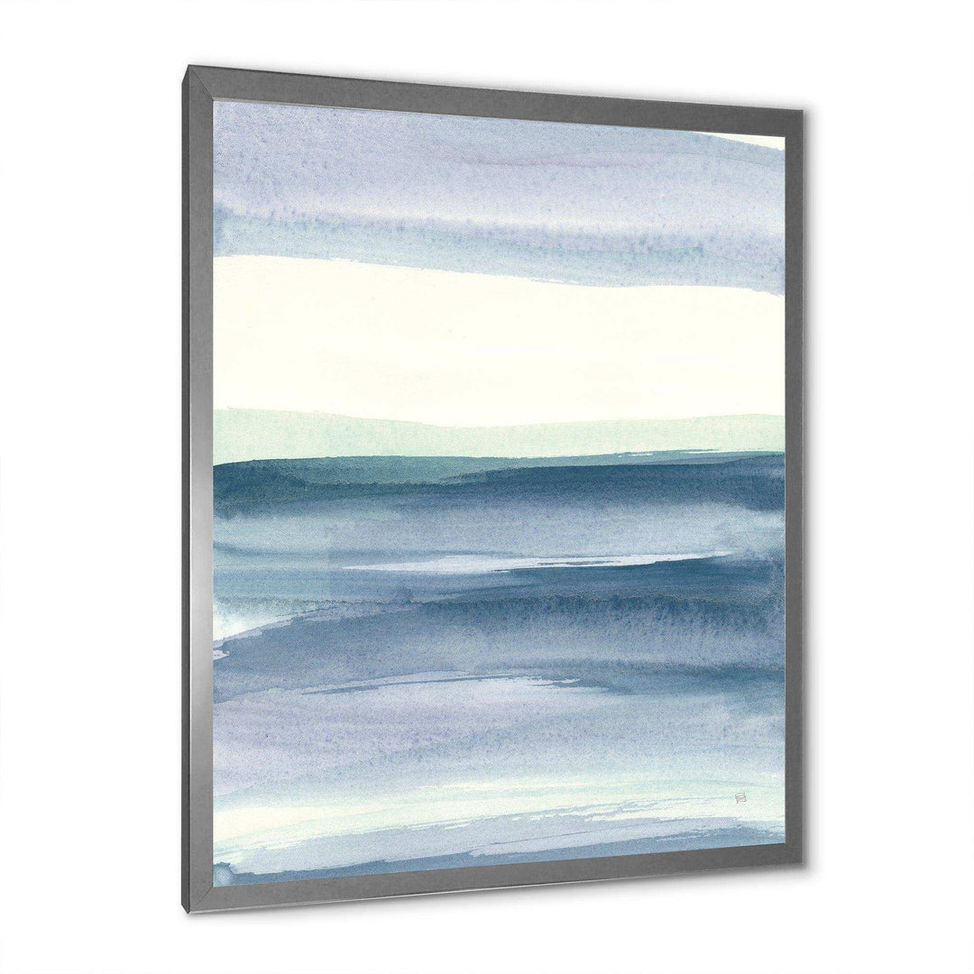 Mint Indigo Dawn I - Farmhouse Living Room Wall Decor