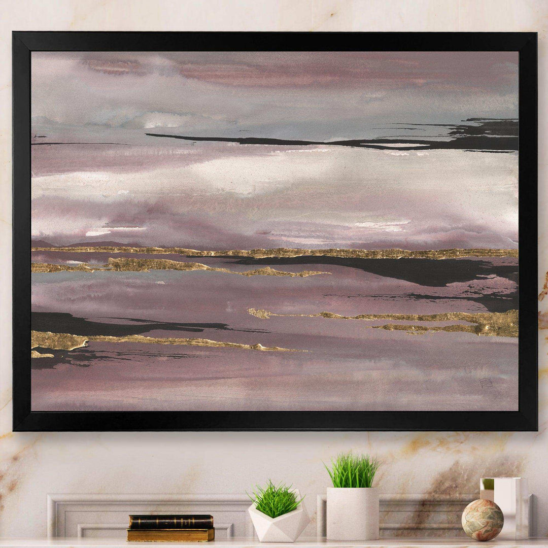 Purple Glam Storm III - Modern Bedroom Wall Art