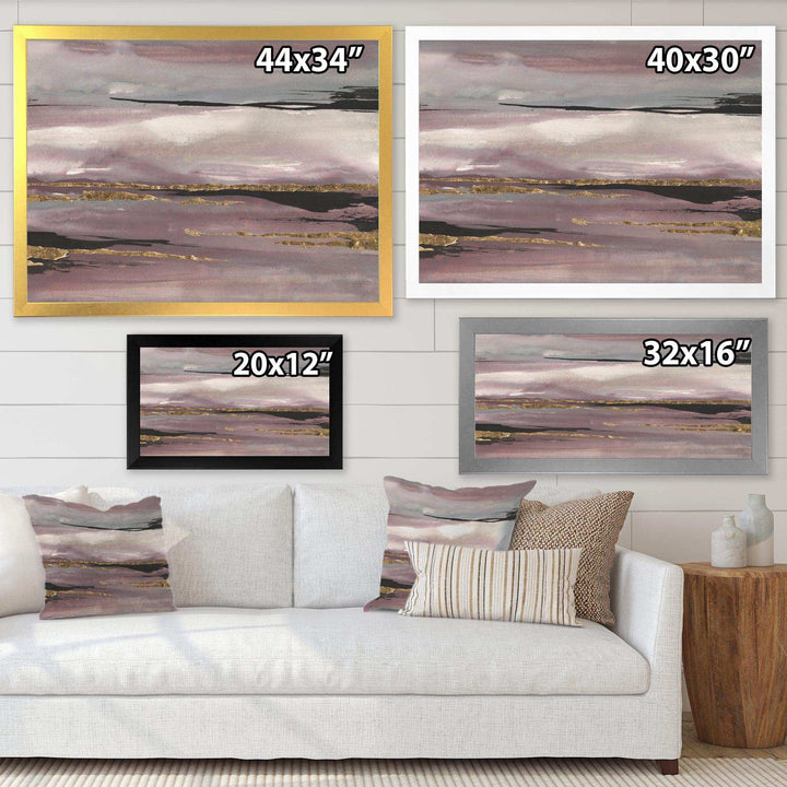 Purple Glam Storm III - Modern Bedroom Wall Art