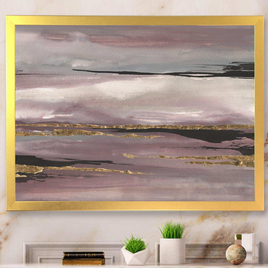 Purple Glam Storm III - Modern Bedroom Wall Art