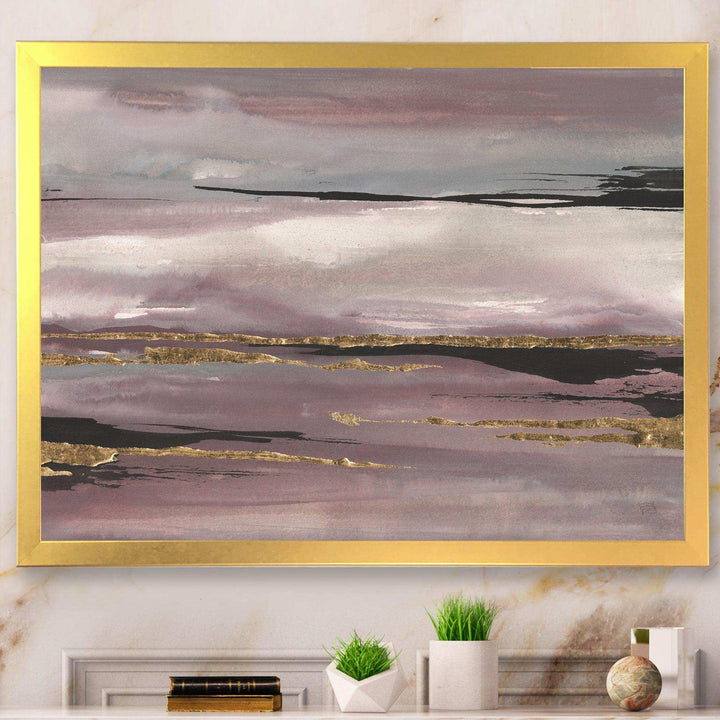Purple Glam Storm III - Modern Bedroom Wall Art
