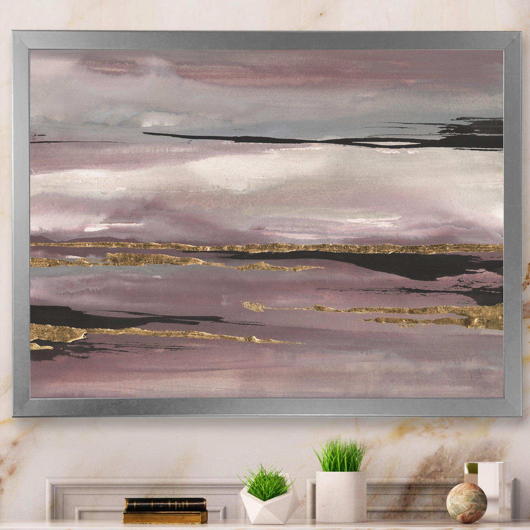 Purple Glam Storm III - Modern Bedroom Wall Art