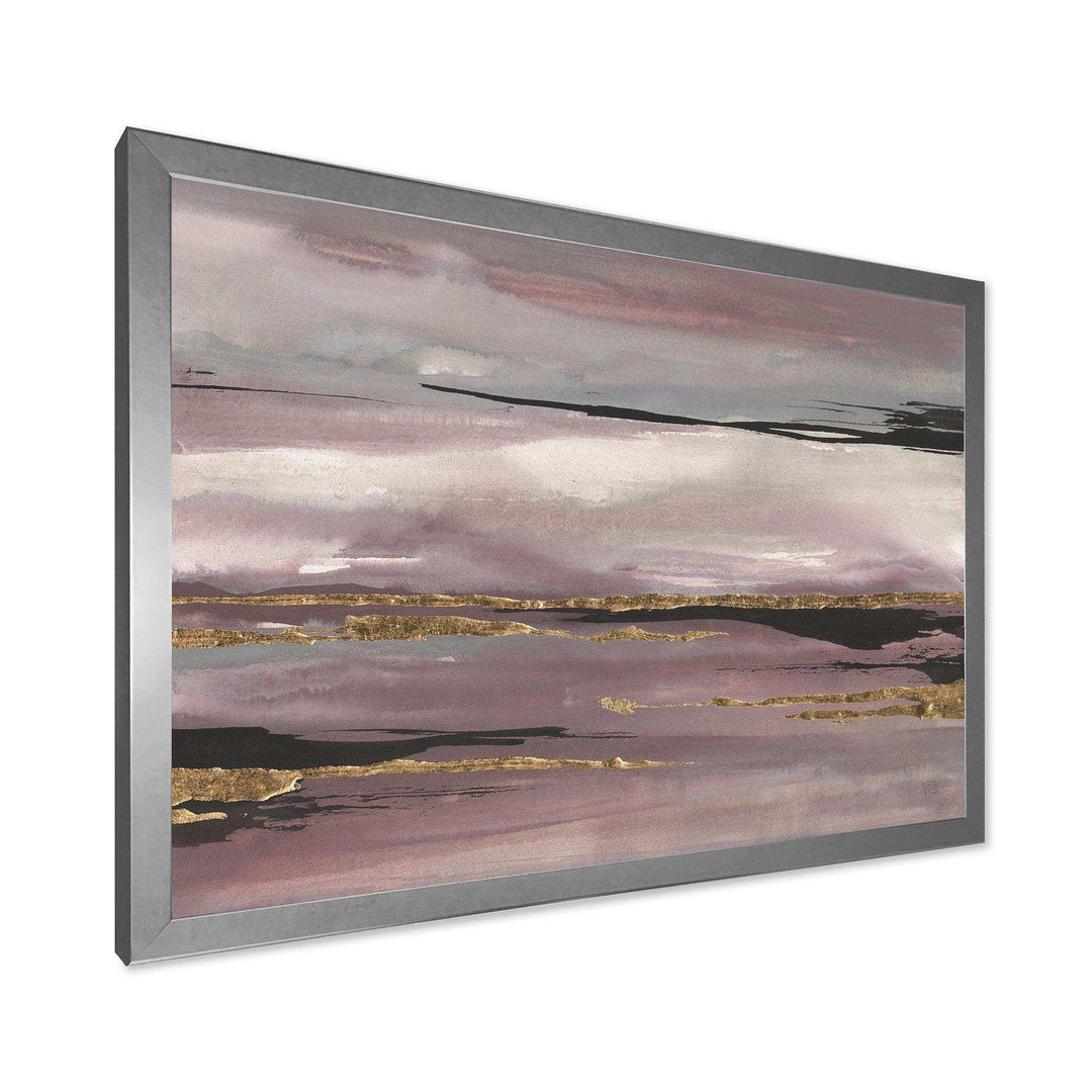Purple Glam Storm III - Modern Bedroom Wall Art