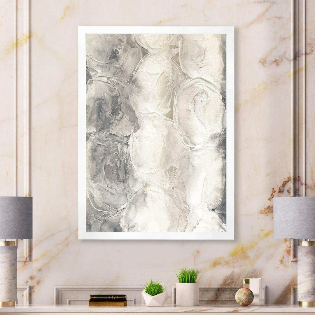 Gray Circles I - Modern Living Room Wall Decor