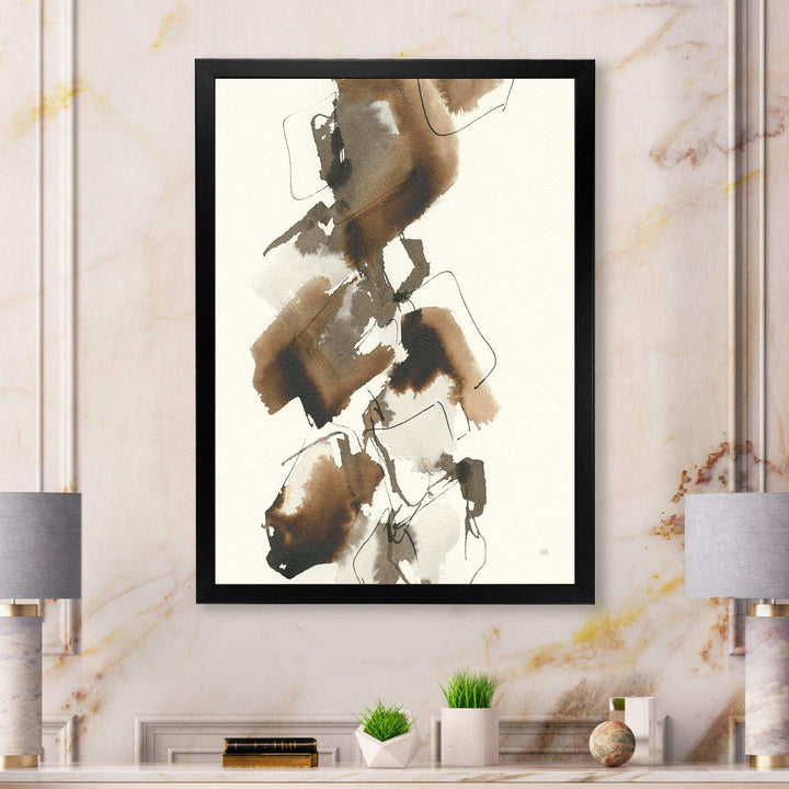 Gold Glam Squares I - Modern Bedroom Wall Art