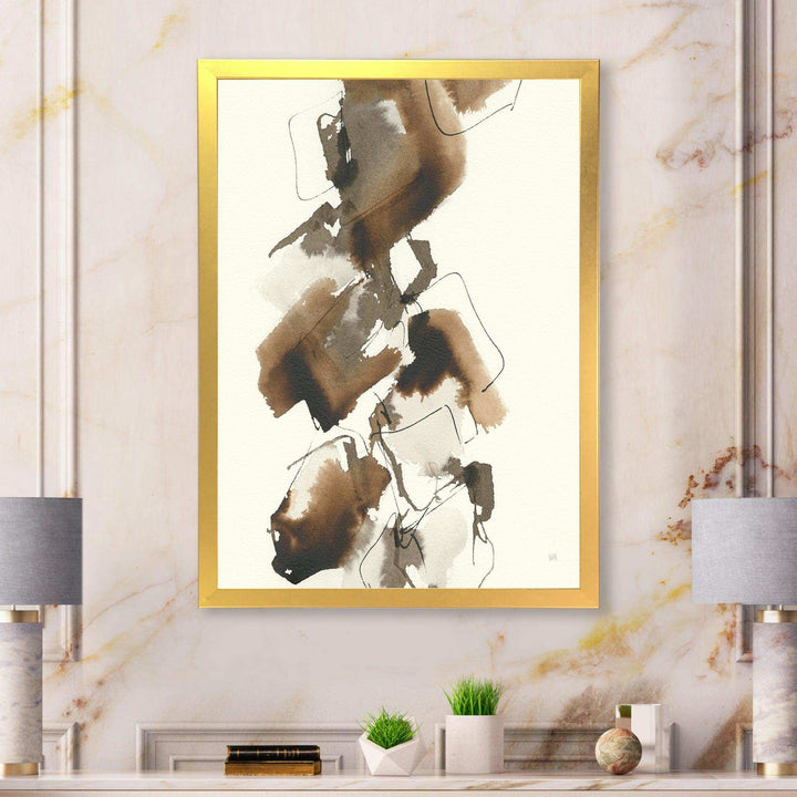 Gold Glam Squares I - Modern Bedroom Wall Art