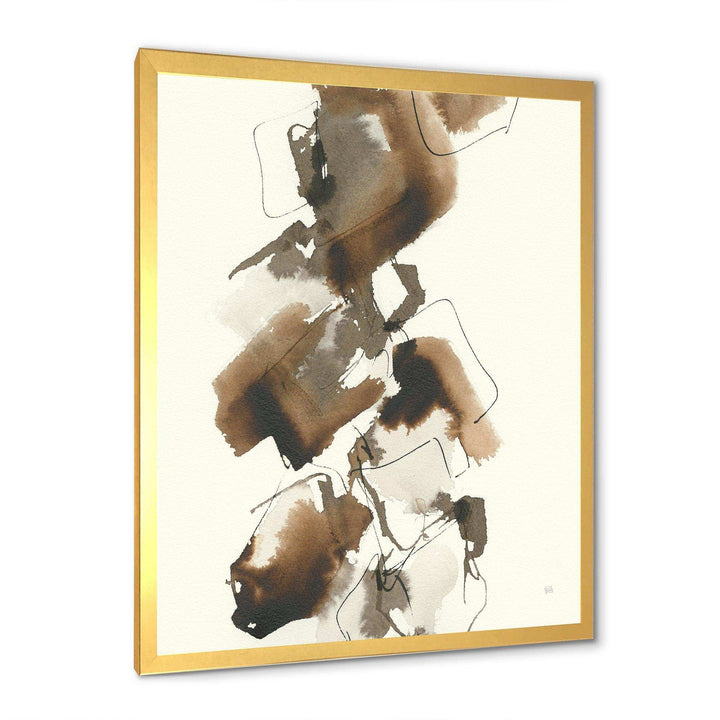 Gold Glam Squares I - Modern Bedroom Wall Art