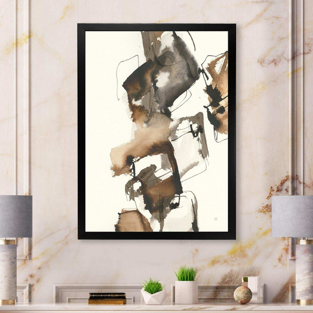 Gold Glam Squares II - Modern Living Room Wall Decor