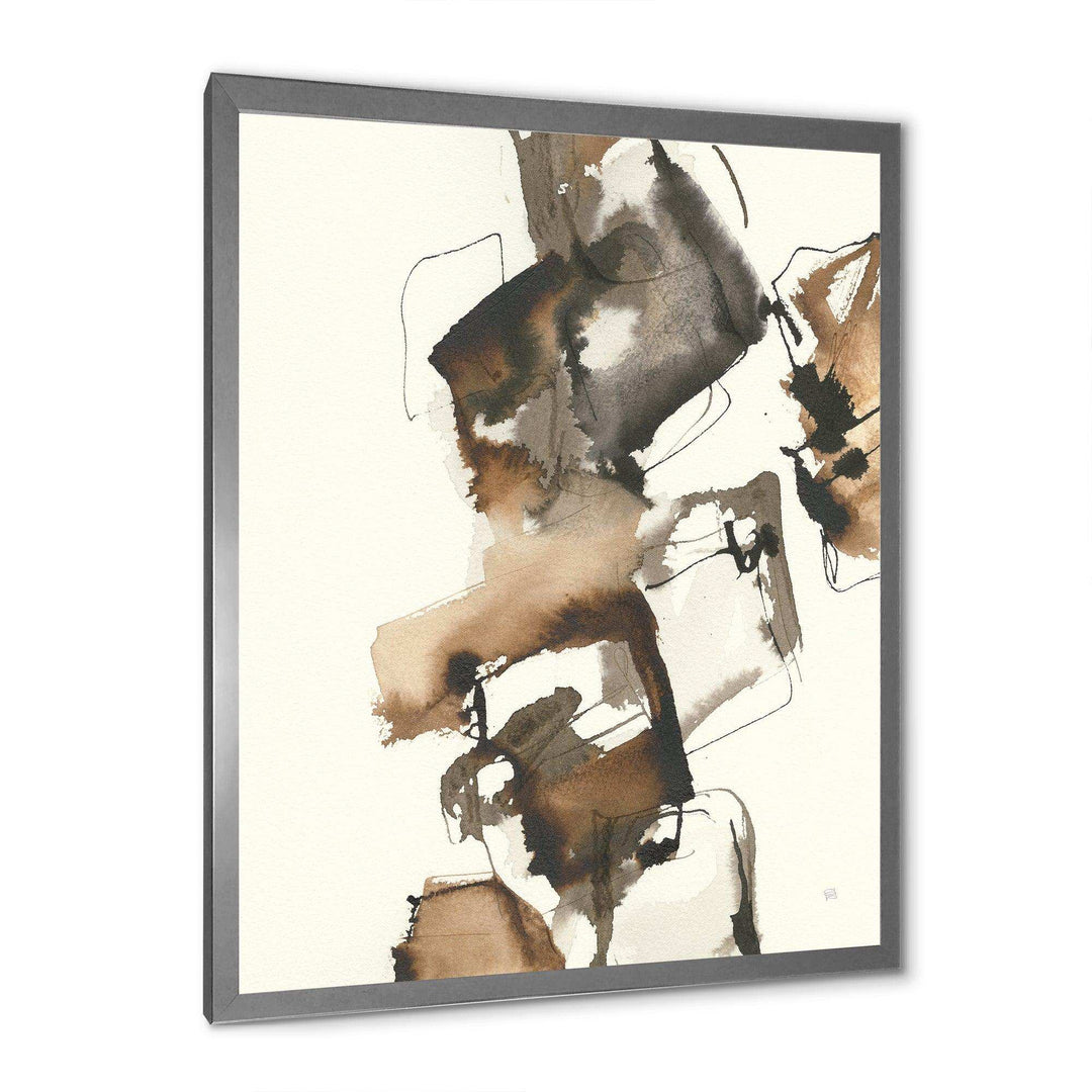 Gold Glam Squares II - Modern Living Room Wall Decor