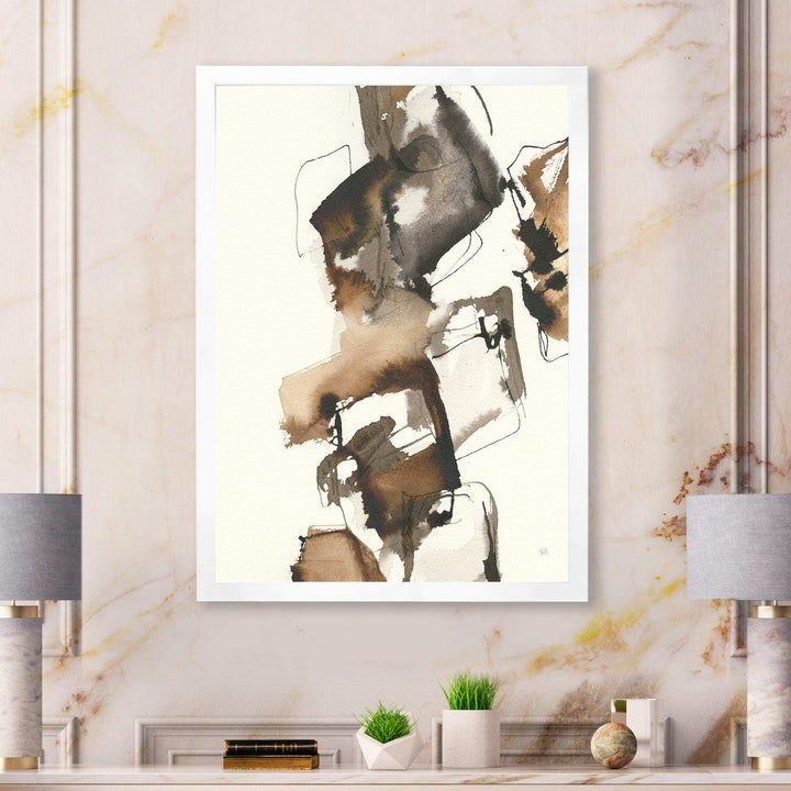 Gold Glam Squares II - Modern Living Room Wall Decor