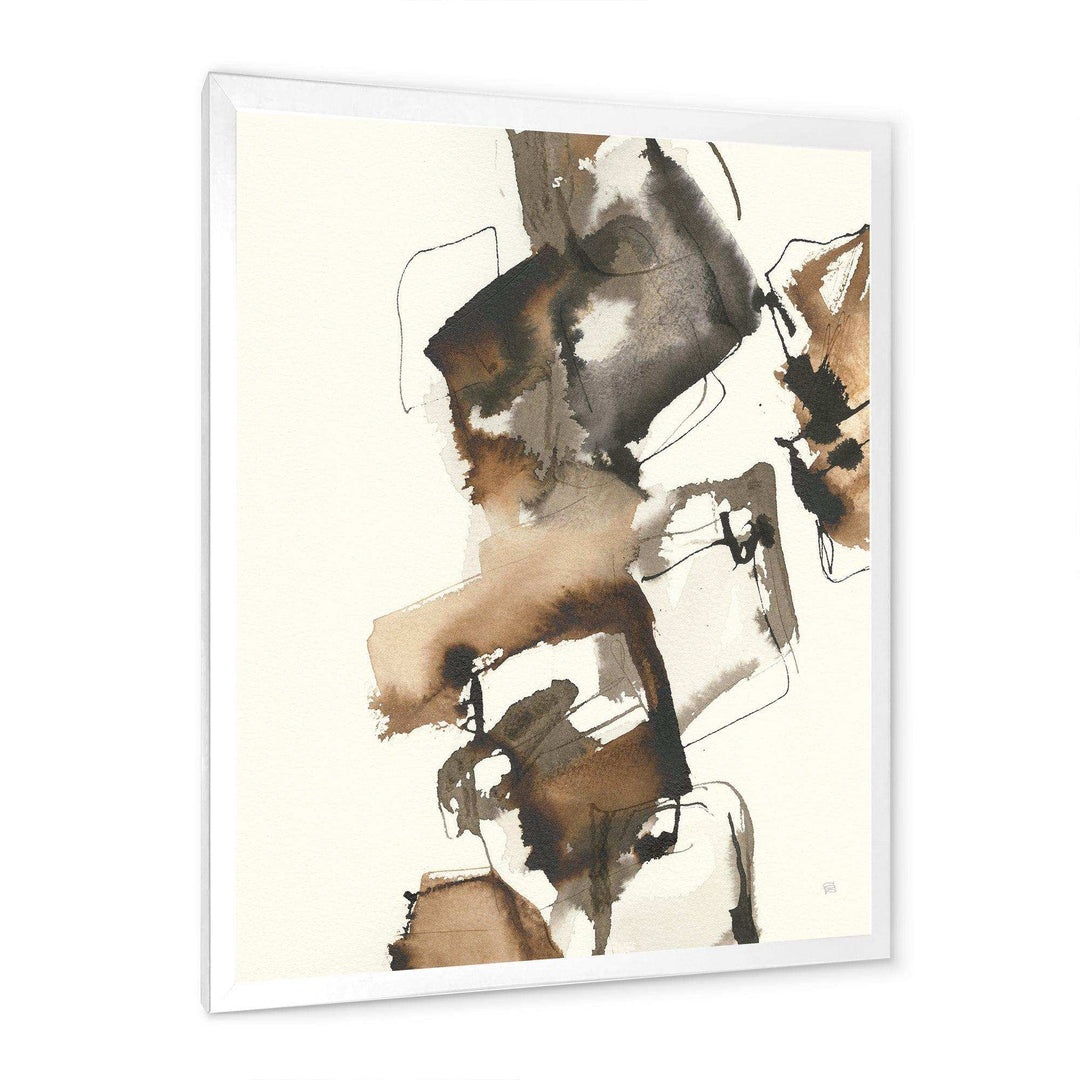 Gold Glam Squares II - Modern Living Room Wall Decor