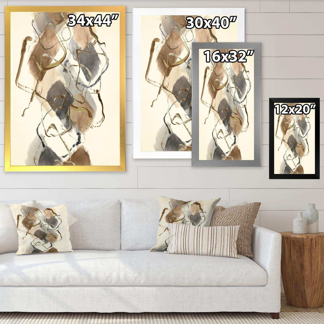 Gold Glam Squares III - Modern Wall Art Prints