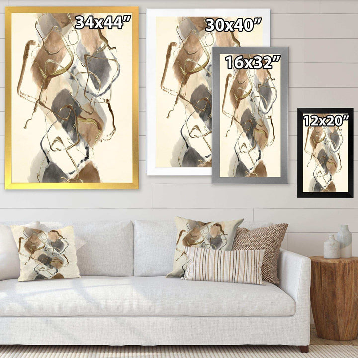 Gold Glam Squares III - Modern Wall Art Prints