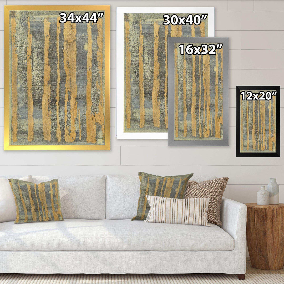 Glam Metallic Form IV - Modern Living Room Wall Decor