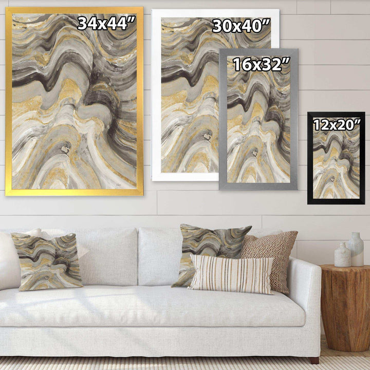 Glam Gold Canion - Modern Living Room Wall Decor