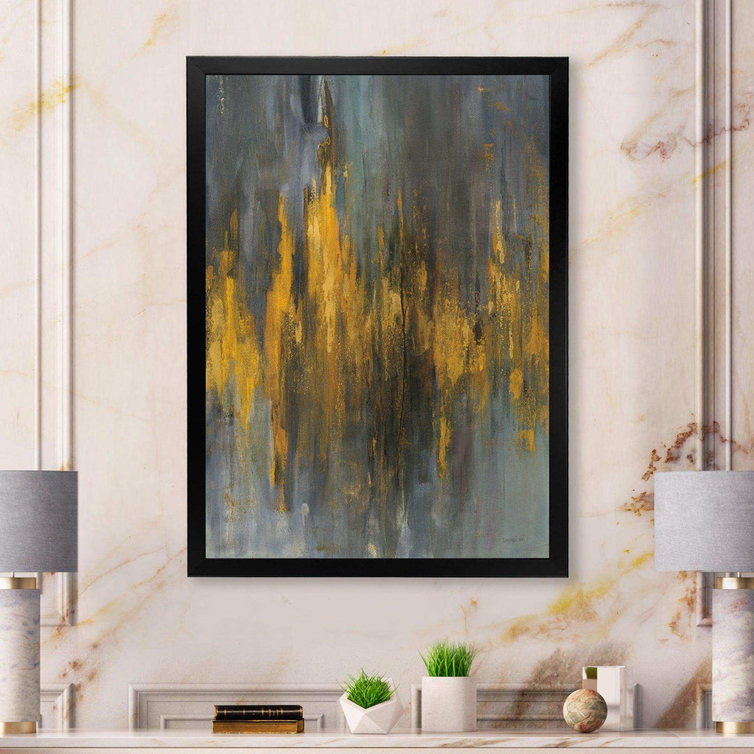 Black and Gold Glam Abstract - Modern Canvas Wall Art