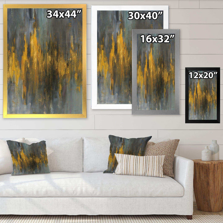 Black and Gold Glam Abstract - Modern Canvas Wall Art