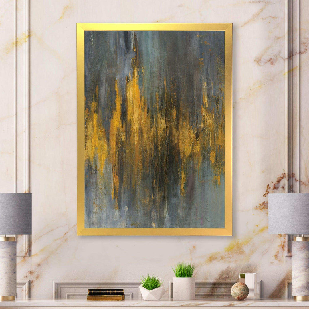 Black and Gold Glam Abstract - Modern Canvas Wall Art