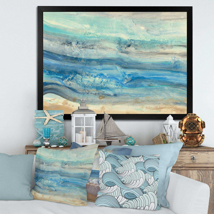 Ocean Mineral Waves - Nautical &amp; Coastal Bedroom Wall Art