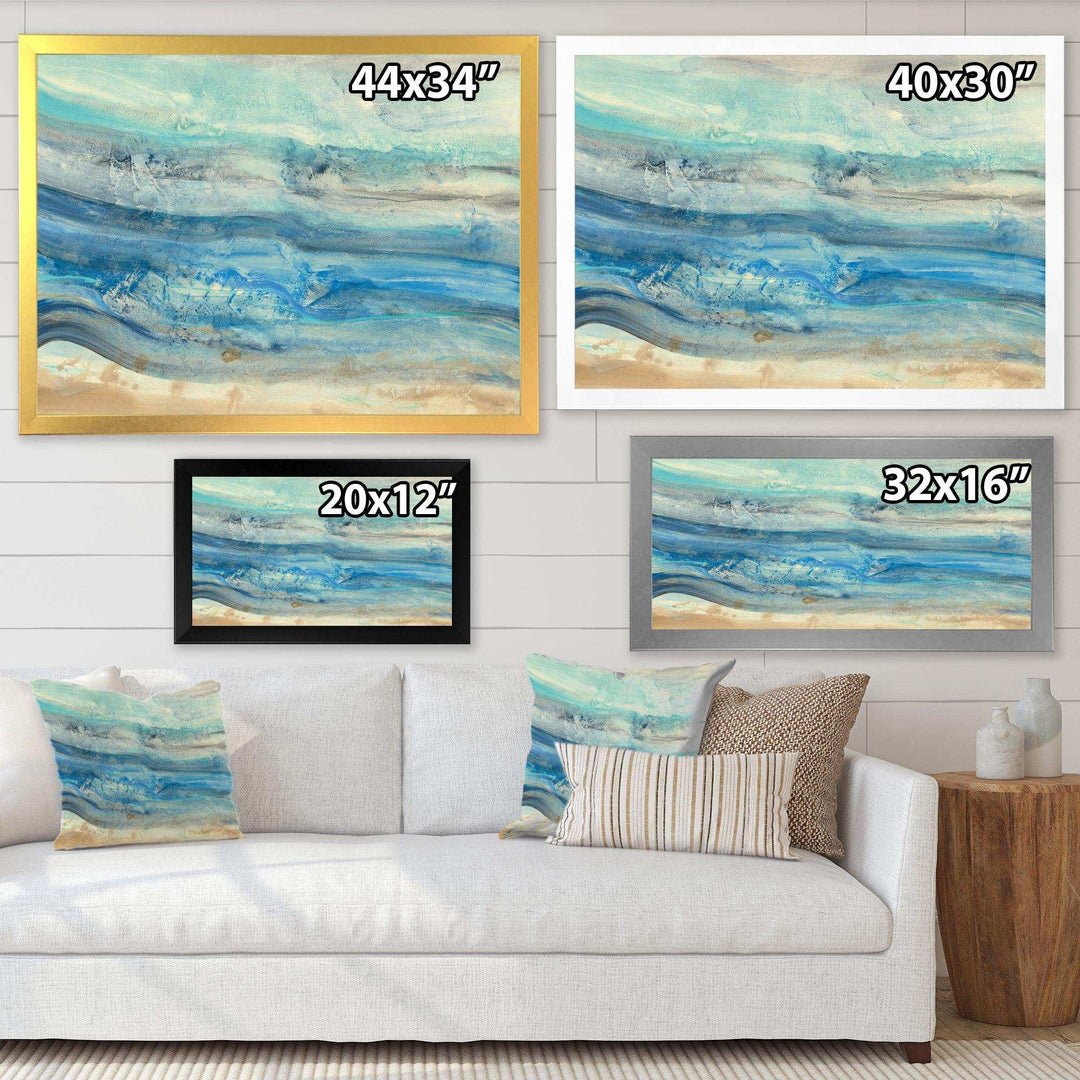 Ocean Mineral Waves - Nautical &amp; Coastal Bedroom Wall Art