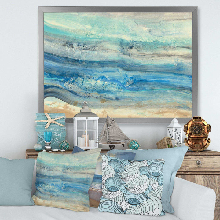 Ocean Mineral Waves - Nautical &amp; Coastal Bedroom Wall Art