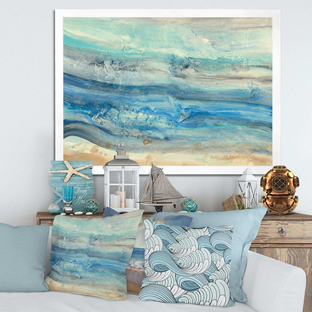Ocean Mineral Waves - Nautical &amp; Coastal Bedroom Wall Art
