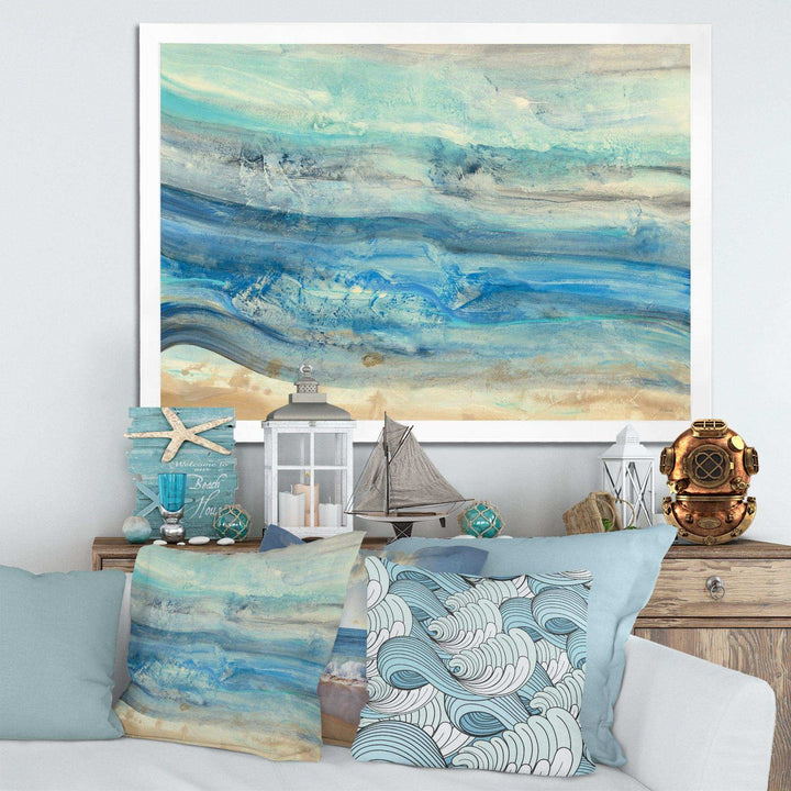 Ocean Mineral Waves - Nautical &amp; Coastal Bedroom Wall Art