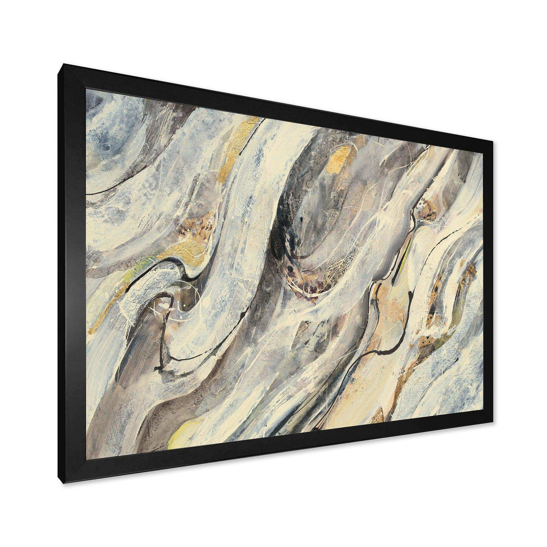 Glam Golden Falls - Modern Bedroom Wall Art