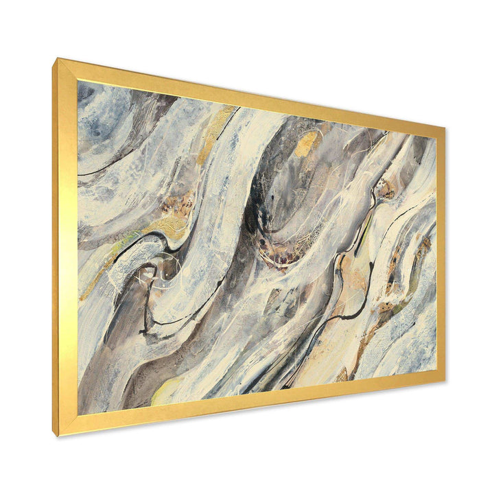 Glam Golden Falls - Modern Bedroom Wall Art