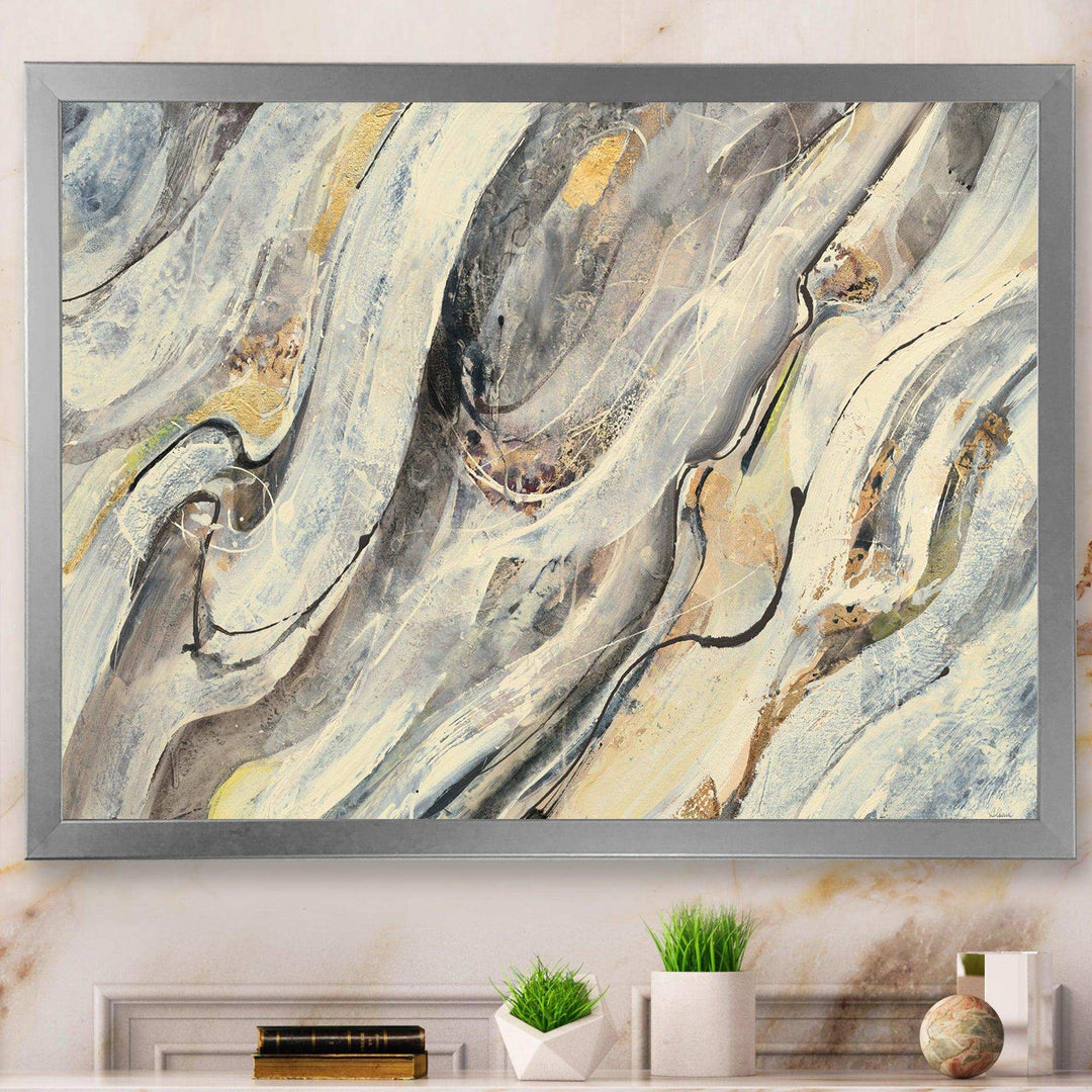 Glam Golden Falls - Modern Bedroom Wall Art
