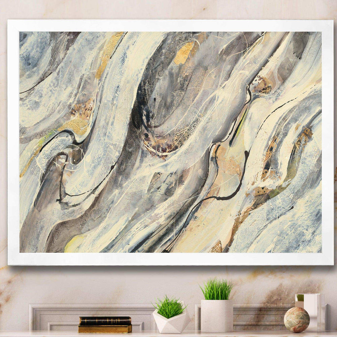 Glam Golden Falls - Modern Bedroom Wall Art