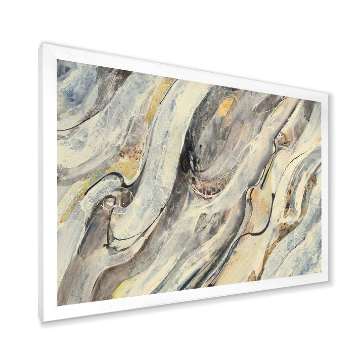 Glam Golden Falls - Modern Bedroom Wall Art