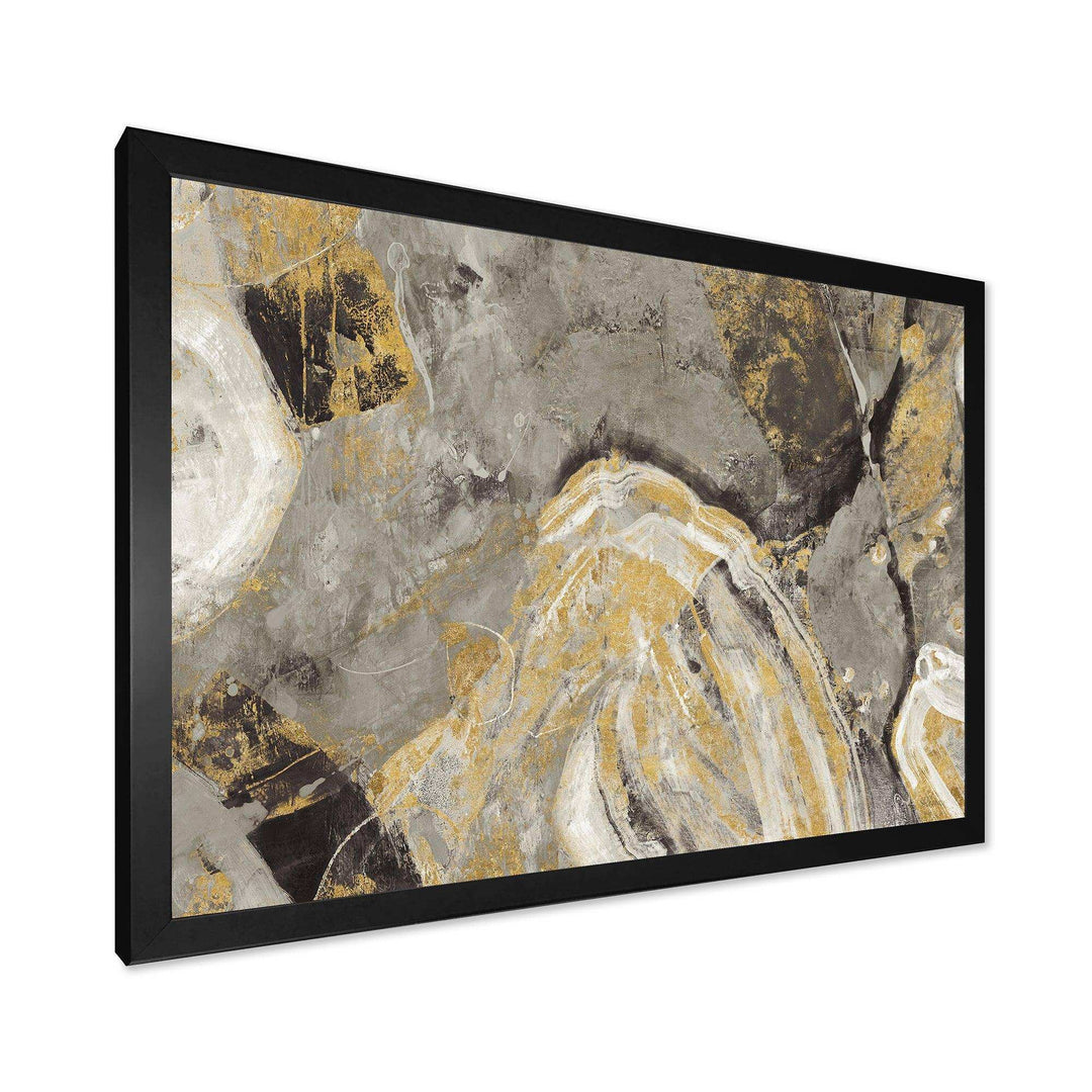 Painted Gold Stone - Cabin &amp; Lodge Canvas Wall Art