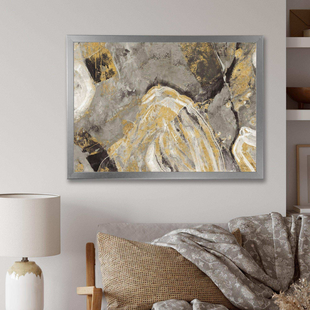 Painted Gold Stone - Cabin &amp; Lodge Canvas Wall Art