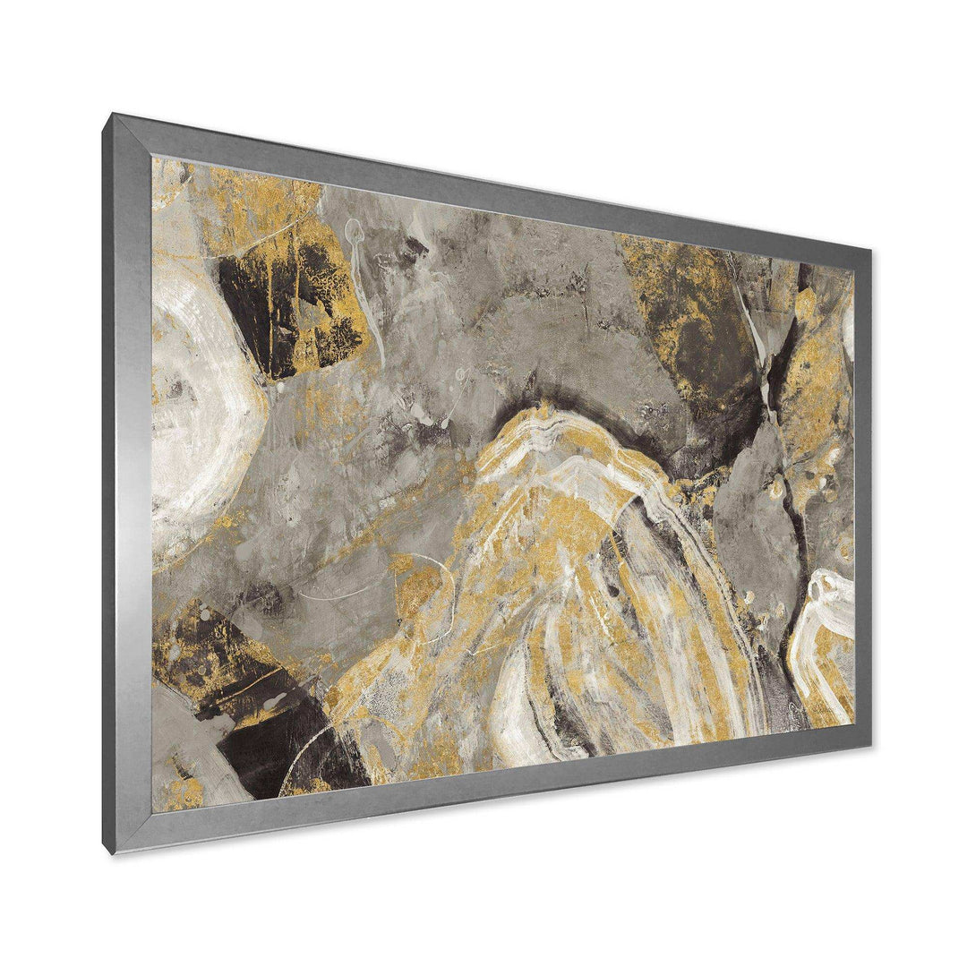 Painted Gold Stone - Cabin &amp; Lodge Canvas Wall Art