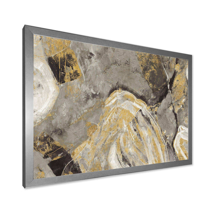 Painted Gold Stone - Cabin &amp; Lodge Canvas Wall Art