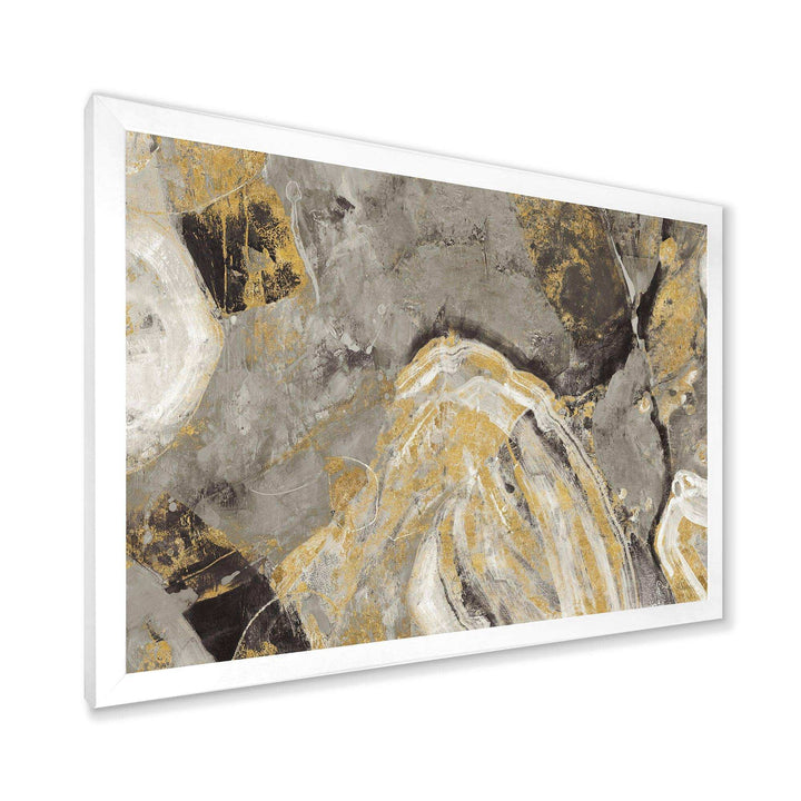 Painted Gold Stone - Cabin &amp; Lodge Canvas Wall Art
