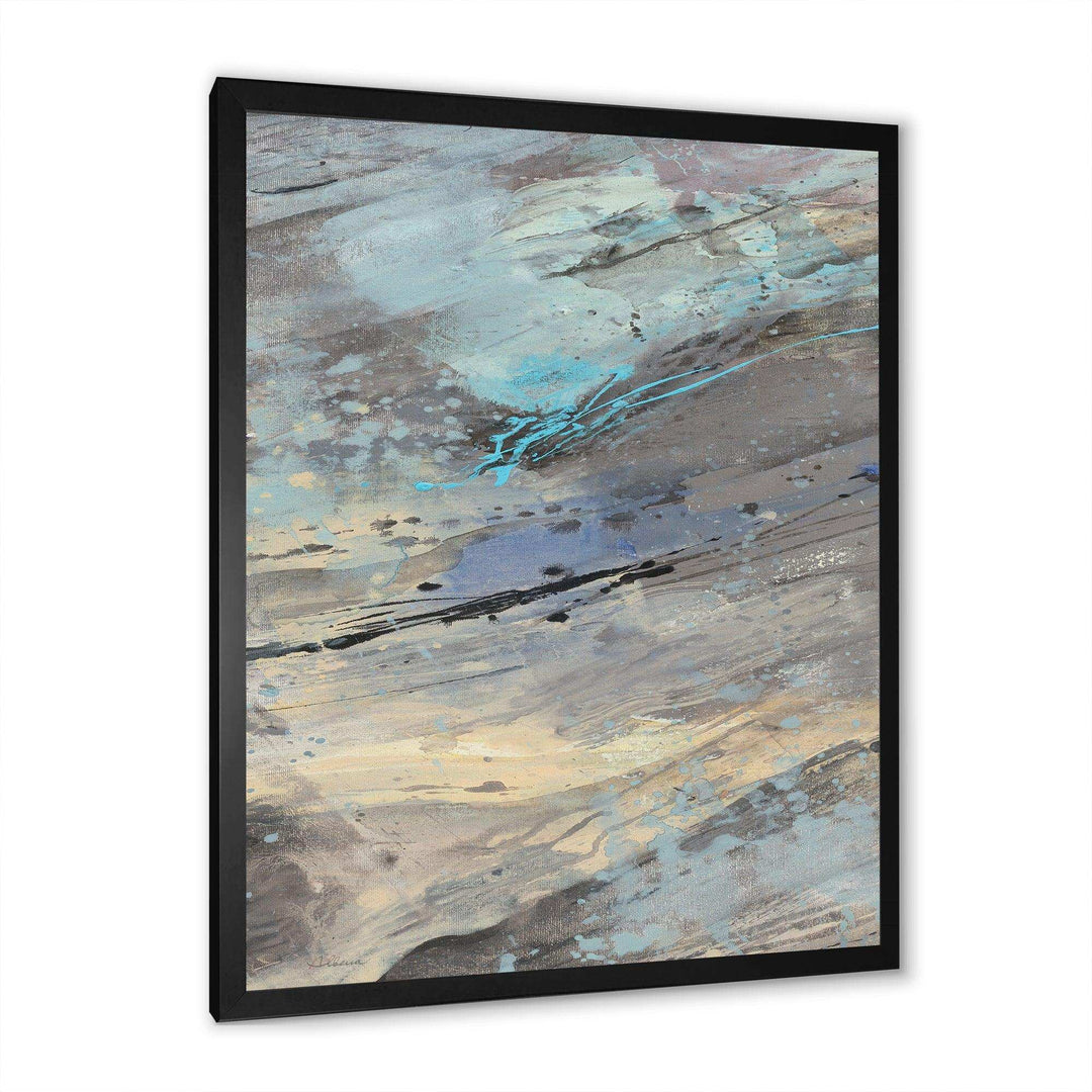 Rock Teal Panel I - Modern Living Room Wall Decor