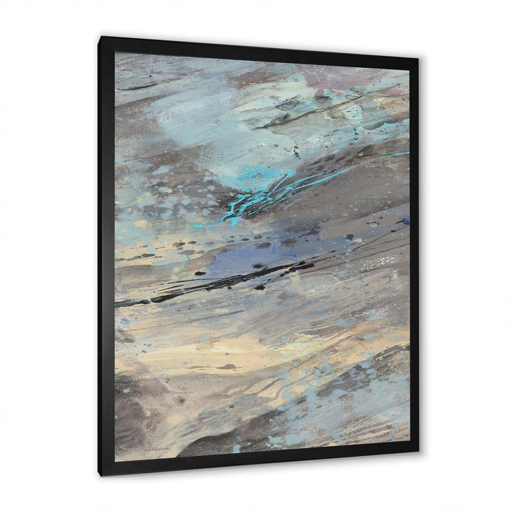 Rock Teal Panel I - Modern Living Room Wall Decor